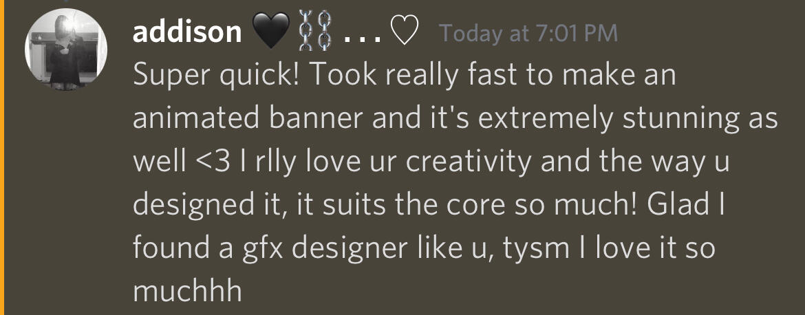 review from addison 🖤⛓ . . . ♡#6969!