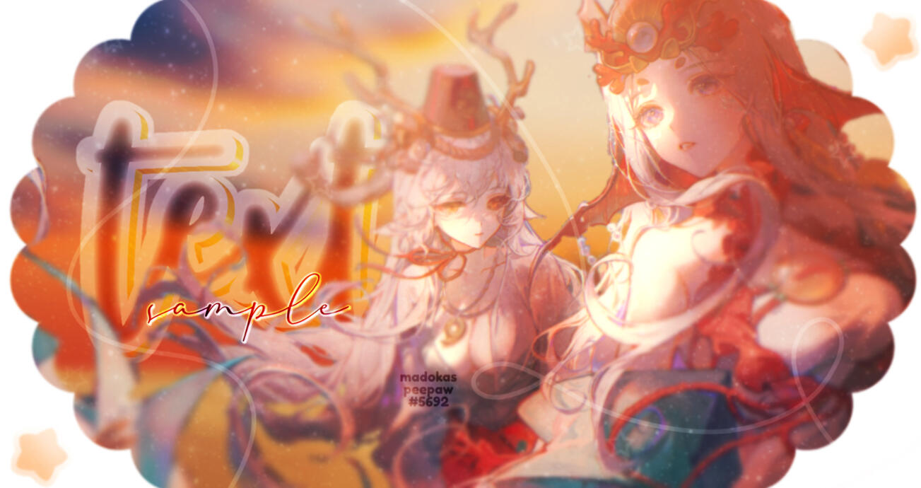 sample banner, render creds to matchach on twt